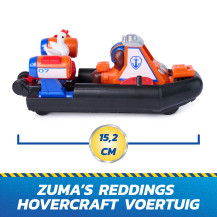 PAW Patrol : Search & Rescue, Veicolo acquatico Hovercraft di Salvataggio di Zuma, con 2 Personaggi, Barca Giocattolo a Retrocar