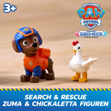 PAW Patrol : Search & Rescue, Veicolo acquatico Hovercraft di Salvataggio di Zuma, con 2 Personaggi, Barca Giocattolo a Retrocar