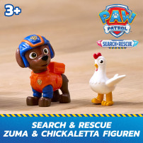 PAW Patrol : Search & Rescue, Veicolo acquatico Hovercraft di Salvataggio di Zuma, con 2 Personaggi, Barca Giocattolo a Retrocar