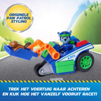 PAW Patrol : Search & Rescue, Veicolo per la Raccolta Differenziata di Salvataggio di Rocky con 2 Personaggi, Macchinina Giocatt