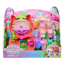 Gabby's Dollhouse Fairylandia, set di gioco Kitty Fairy con ali magiche con 12 pezzi ed esclusivo anello con ali magiche, giocat
