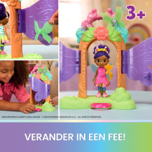 Gabby's Dollhouse Fairylandia, set di gioco Magica trasformazione in fata con funzionalità trasformabile e accessori per la casa