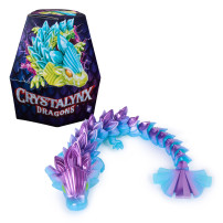 CrystaLynx Dragons, drago giocattolo snodabile e collezionabile da 22,8 cm per bambini e adulti con sorpresa, giocattoli tattili