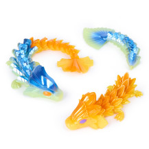 CrystaLynx Dragons, drago giocattolo snodabile e collezionabile da 22,8 cm per bambini e adulti con sorpresa, giocattoli tattili