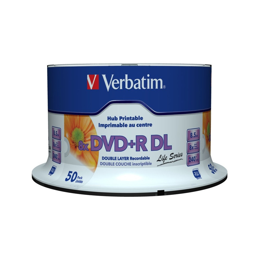 Verbatim 97693 DVD vergine 8,5 GB DVD+R DL 50 pz