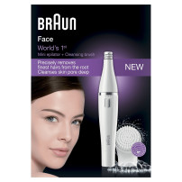 Braun FaceSpa Face Spa Depilatore Donna Epilatore Viso, Accessori Inclusi, Con Spazzola Pulizia Viso, 100% impermeabile, Idea Re