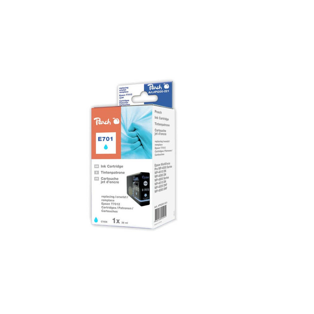 Peach 315376 cartuccia d'inchiostro 1 pz Ciano