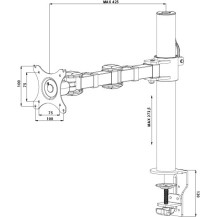 iiyama DS1001C-B1 Supporti a parete per TV 81,3 cm (32") Scrivania Nero