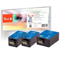Peach PI200-587 cartuccia d'inchiostro 3 pz Nero, Ciano, Magenta, Giallo