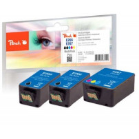 Peach PI200-587 cartuccia d'inchiostro 3 pz Nero, Ciano, Magenta, Giallo