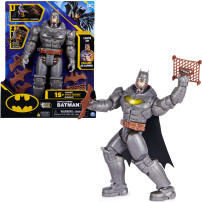 DC Comics , Batman, Personaggio Deluxe Battle Strike Batman da 30 cm, 5 Accessori, Oltre 20 Suoni, Giocattoli da Collezionare pe