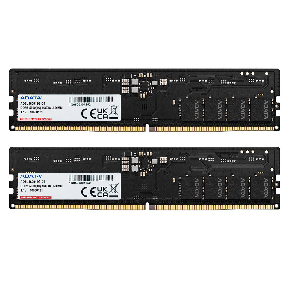 ADATA DDR5 5600 U-DIMM memoria 32 GB 2 x 16 GB 288-pin DIMM Data Integrity Check (verifica integrità dati)