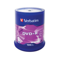 Verbatim DVD+R Matt Silver 4,7 GB 100 pz