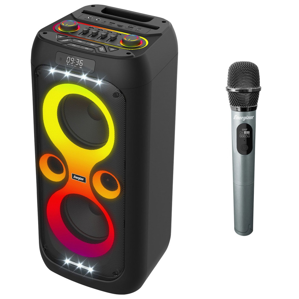 ENERGIZER PARTY SPEAKER BT + POWERB ANK BLUETOOTH RGB 25W E MICROFONO