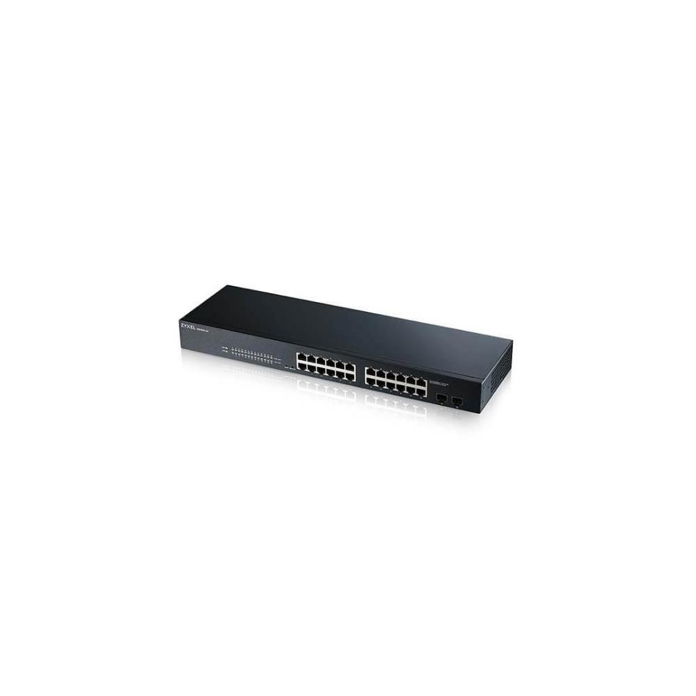 GS-1900-24 v2 - Switch Web Managed 24 porte Gigabit + 2 porte SFP Gigabit - Supporto IPv6, VLAN - Design senza ventole, Rack