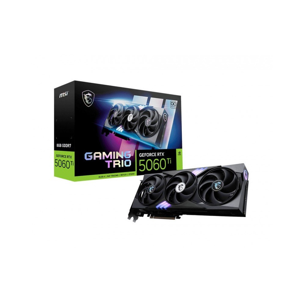 Scheda Video MSI GAMING TRIO NVIDIA GeForce RTX 5060 Ti OC 8 GB GDDR7 Nero