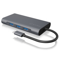 ICY BOX IB-DK4040-CPD Cablato USB 3.2 Gen 1 (3.1 Gen 1) Type-C Antracite, Nero