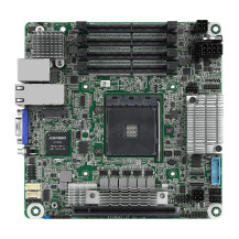 ASRock X570D4I-2T, 1xSKT AM4, AMD Ryzen, X570, SATA, 1xM.2, 2x10GbE, IPMI