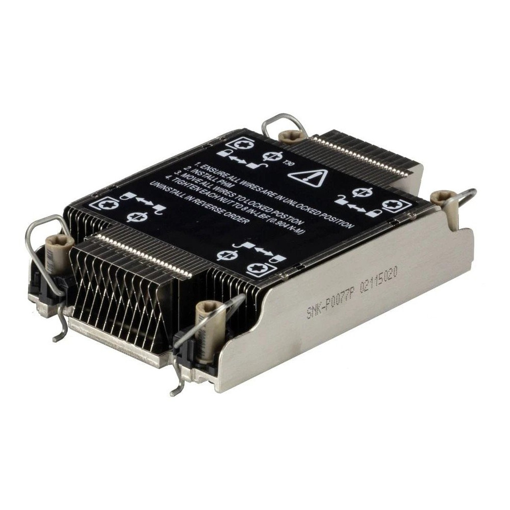Supermicro SNK-P0077P sistema di raffreddamento per computer Processore Dissipatore di calore/Radiatore Nero, Acciaio inossidabi