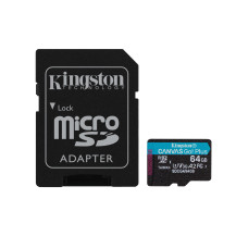 SD MICRO 64GB CL10 UHS-I CON ADATT 200MB/S LET.160MB/S SCRIT.KINGSTON