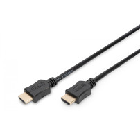 Digitus AK-330107-010-S Cavo HDMI High Speed Ethernet 1m 4K 3D Placcato Oro Nero