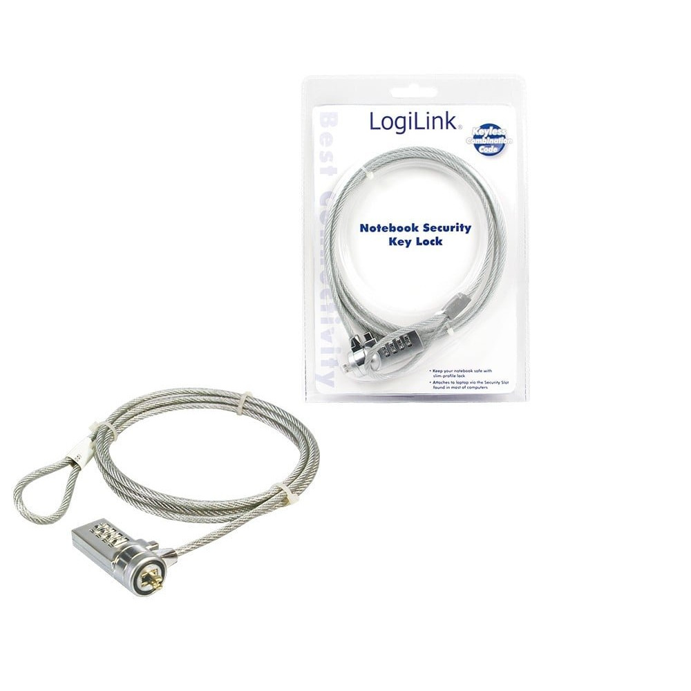LogiLink Notebook Security Lock w/ Combination - 1,5 m