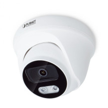 Planet ICA-4480F H.265 4 Mega-pixel Full Color Dome IP Camera:Color Day and Night, supports Warm light LED 4000K up to 25m, Smar