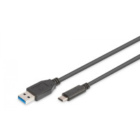 Digitus AK-300136-010-S cavo USB USB 3.2 Gen 1 (3.1 Gen 1) 1 m USB C USB A Nero