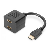 Digitus AK-330400-002-S cavo HDMI 0,2 m HDMI tipo A (Standard) 2 x HDMI Type A (Standard) Nero