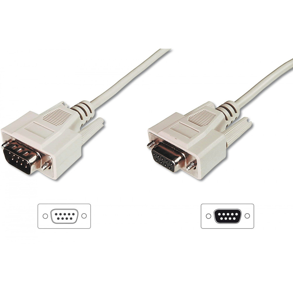 Digitus AK-610203-030-E cavo seriale Beige 3 m D-Sub