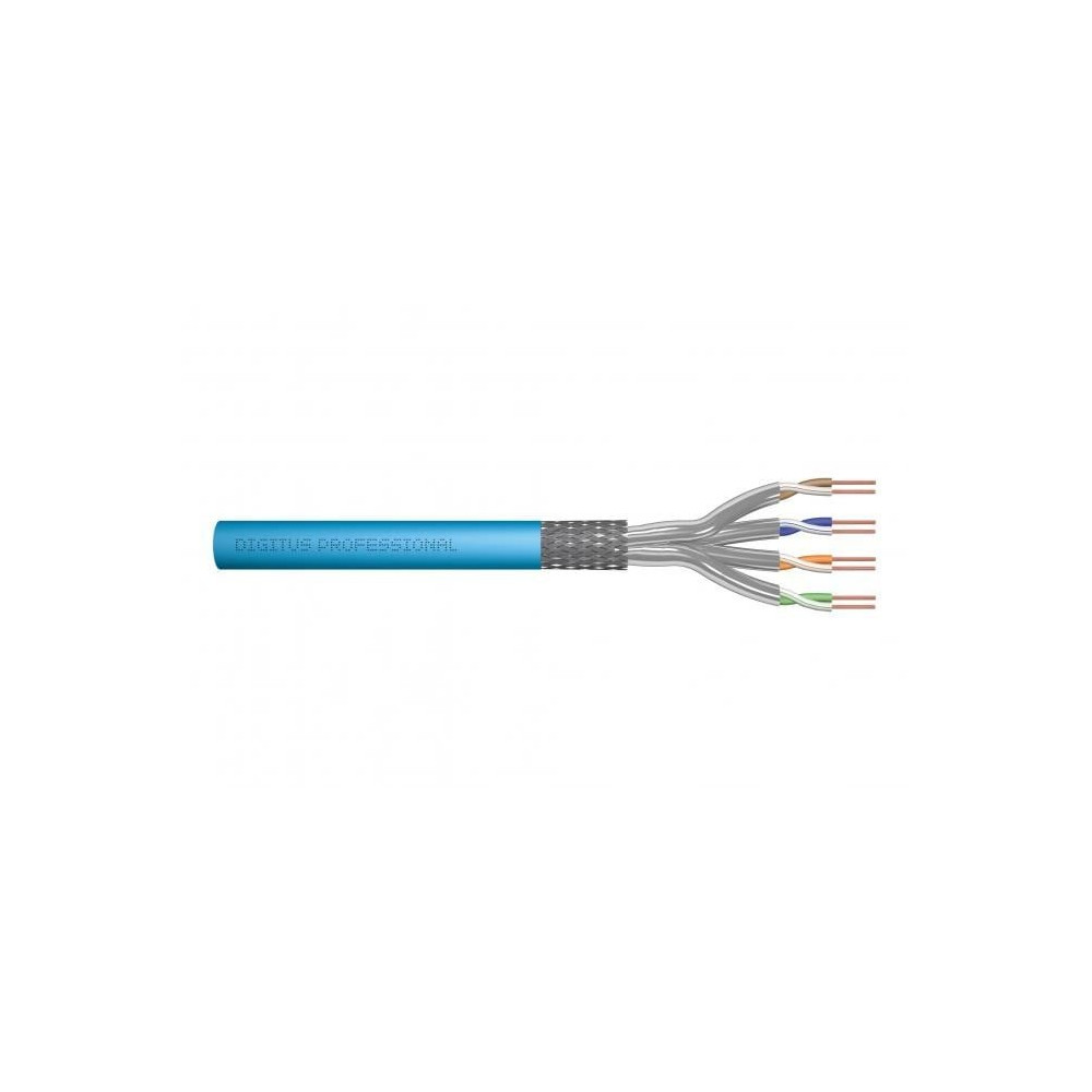 CAT 6A S-FTP installation cable, 500 MHz Eca (LSZH-1), AWG 23/1, 100 m, sx, blue