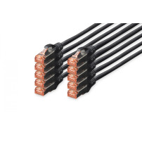 Digitus DK-1644-0025-BL-10 cavo di rete Nero 0,25 m Cat6 S/FTP (S-STP)