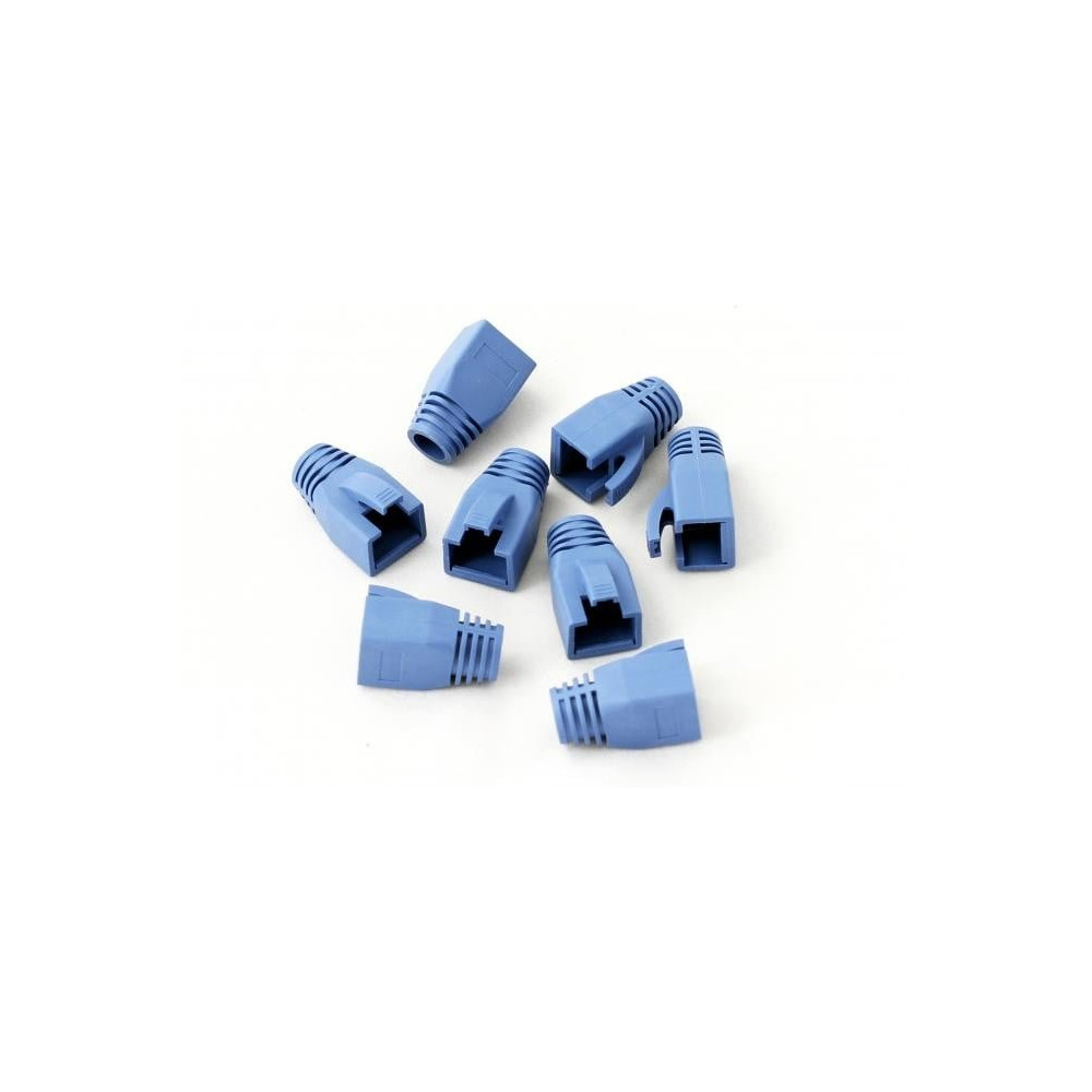 Kink Protection Sleeves, for RJ45 Modular plugs color blue, for cables up to 7.5mm diameter, 10 pieces