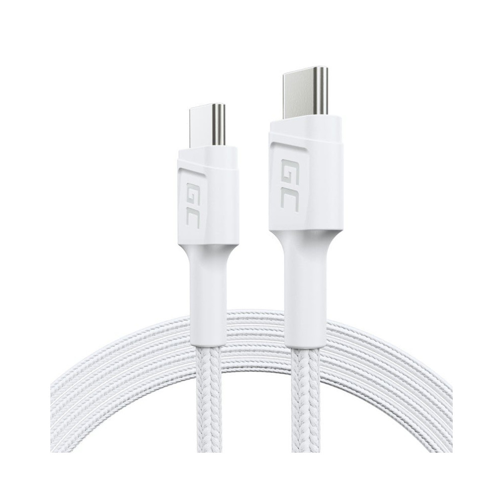 Green Cell KABGC30W cavo USB USB 3.2 Gen 1 (3.1 Gen 1) 1,2 m USB C 0,48 Gbit/s 60 W Bianco