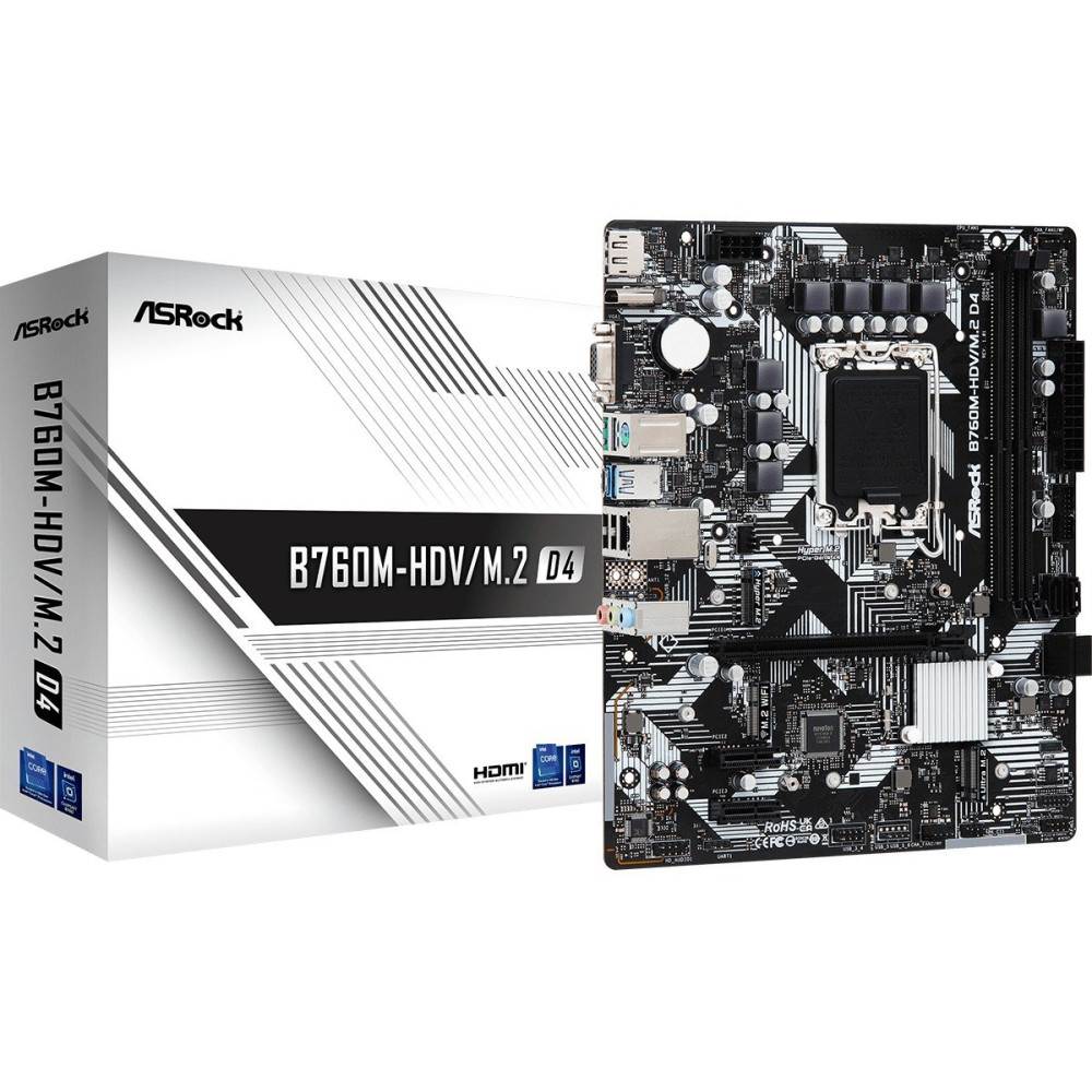 ASRock B760M-HDV/M.2 D4 Scheda madre Micro ATX con DDR4 e socket Intel LGA 1700