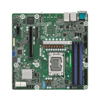 ASRock EC266D4U, 1xSKT LGA 1700, Intel E-2400, C266, SATA, NVMe, 1xM.2, 2xGbE, IPMI