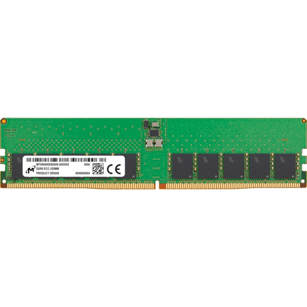 Micron ECC UDIMM DDR5 32GB 2Rx8 5600MHz PC5-38400 ECC UNBUFFERED | MTC20C2085S1EC56BR