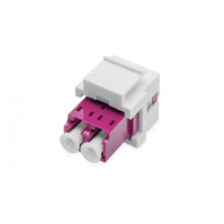 Supporto keystone per adattatore LC (con adattatore LC/LC duplex, multimodale OM4, viola) incluso