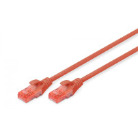 Digitus DK-1617-005/R cavo di rete Rosso 0,5 m Cat6 U/UTP (UTP)