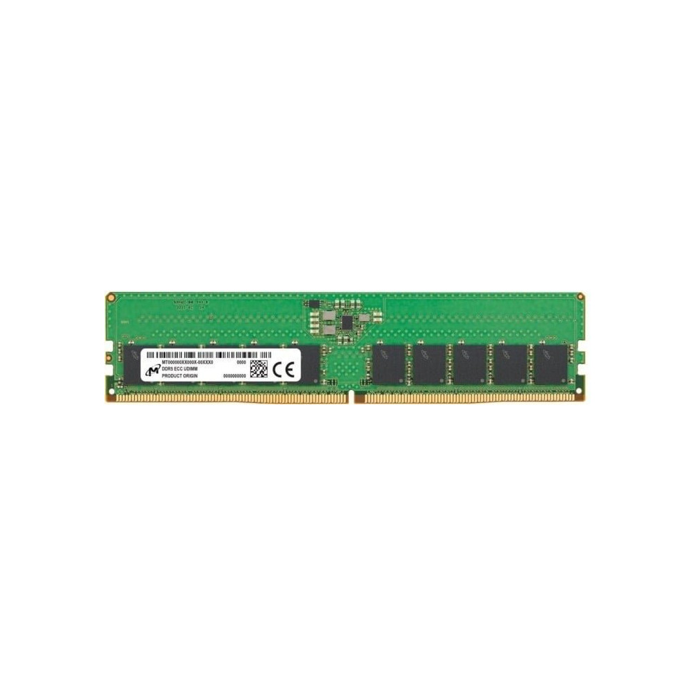 Micron ECC UDIMM DDR5 16GB 1Rx8 5600MHz PC5-38400 ECC UNBUFFERED | MTC10C1084S1EC56BR