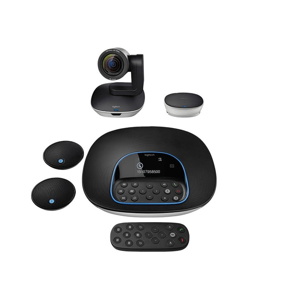 Logitech 960-001057 Telecamera per videoconferenze 1080p con zoom digitale 10x