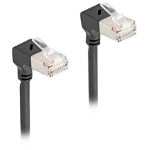 DeLOCK Cavo patch RJ-45 Cat.6a S/FTP, Slim 90° angolato