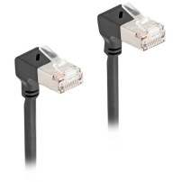 DeLOCK Cavo patch RJ-45 Cat.6a S/FTP, Slim 90° angolato