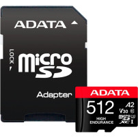 ADATA High Endurance 512 GB MicroSDXC UHS-I Classe 10, Scheda di memoria