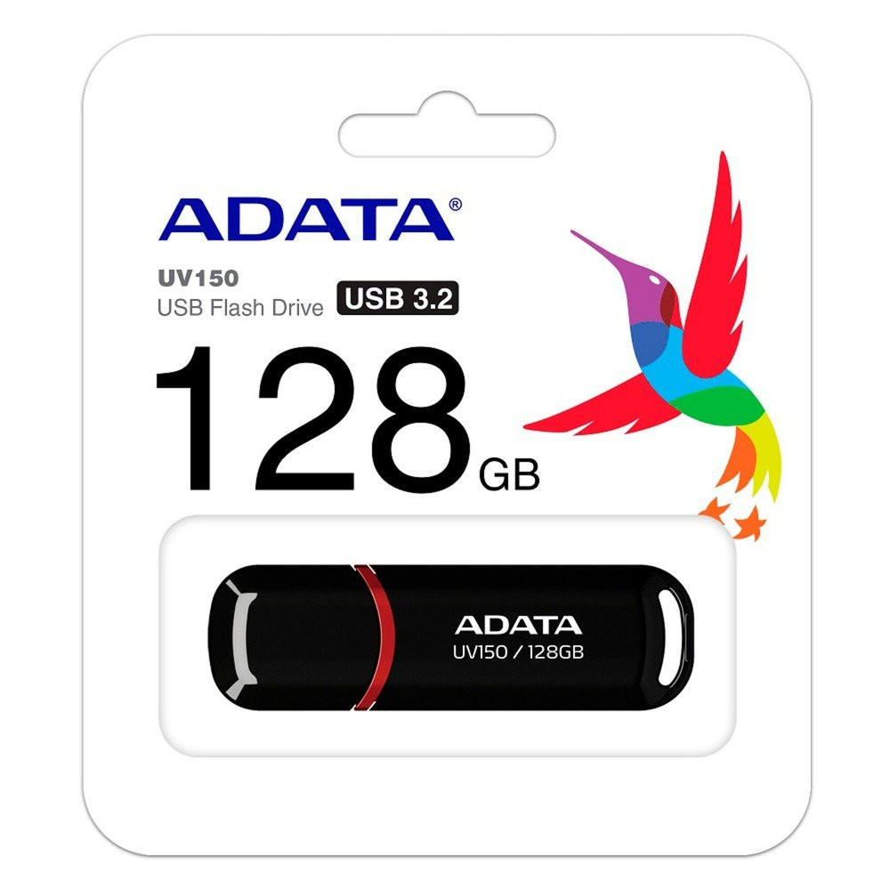 ADATA AUV150-128G-RBK unità flash USB 128 GB USB tipo A 3.2 Gen 1 (3.1 Gen 1) Nero, Chiavetta USB