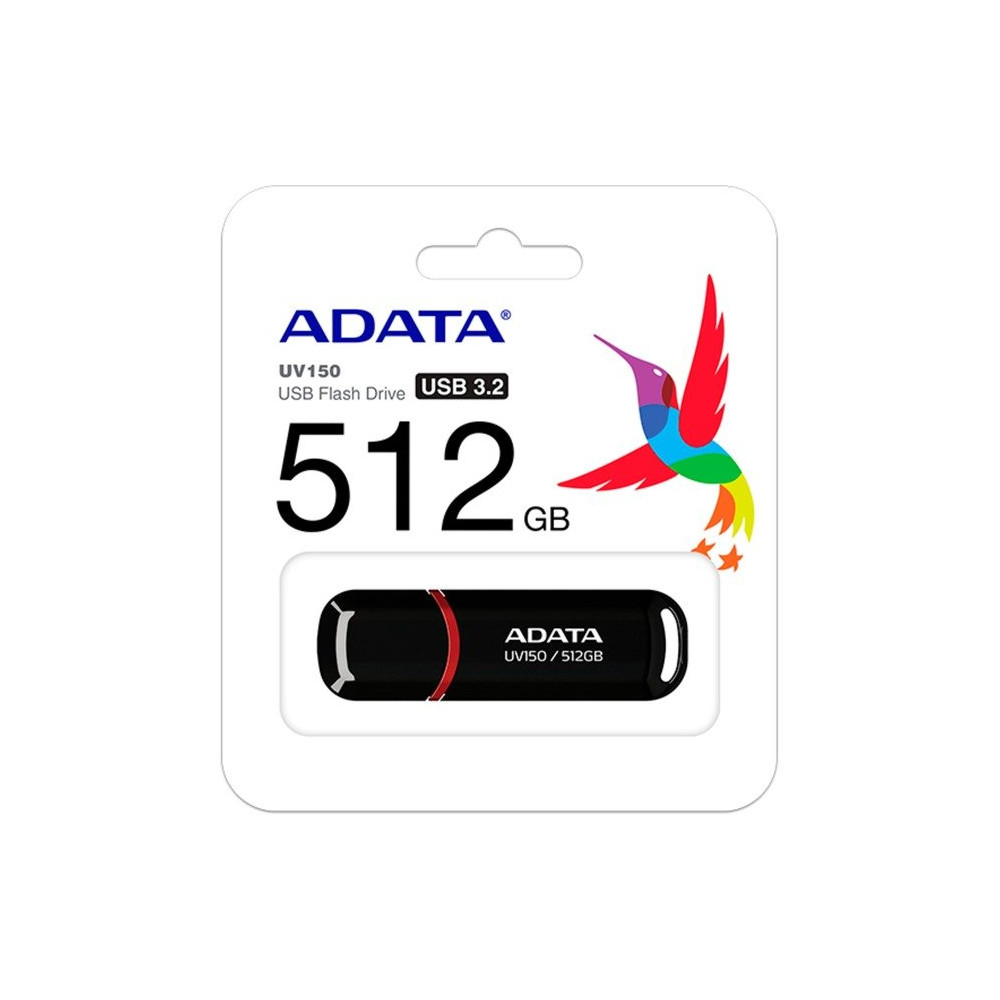 ADATA UV150 unità flash USB 512 GB USB tipo A 3.2 Gen 1 (3.1 Gen 1) Nero, Rosso, Chiavetta USB