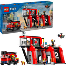 LEGO City Caserma dei pompieri e autopompa, Giochi di costruzione