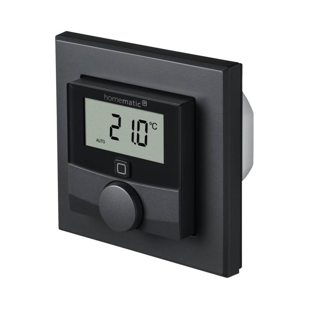 eQ-3 AG Homematic IP 159928A0, Termostato Digitale, 869,65 MHz, Antracite, IP20, 160 m, Pulsanti, Regolatore Rotante
