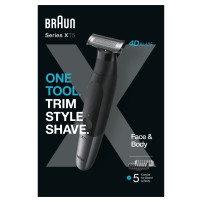 Braun XT5100, Pulsante di pulizia, Batteria ricaricabile, Nero, Grigio
