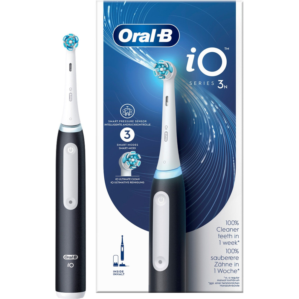 Braun iO 8006540730744 spazzolino elettrico Adulto Spazzolino a vibrazione Nero, Spazzolino da denti elettrico